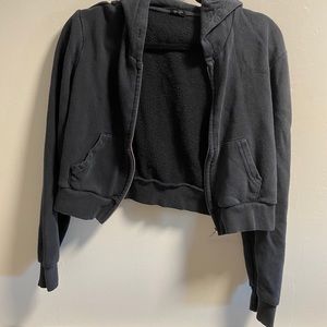 Brandy Melville Cropped Zip Up